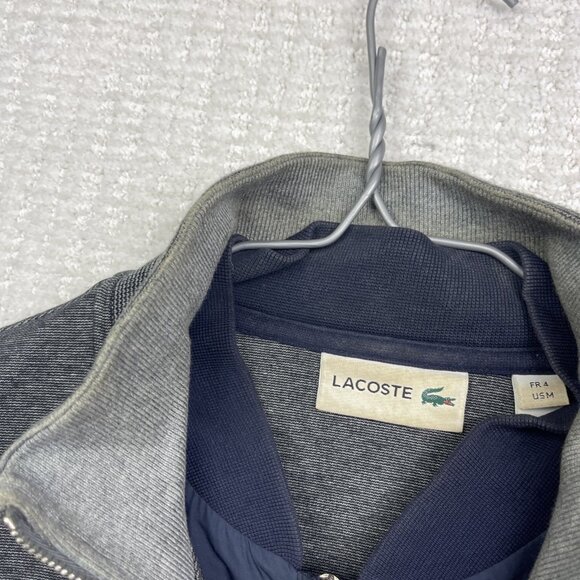 Lacoste Sport Full Zip Layered Jacket Men's Size M Grey Preppy Golf / Tennis - Picture 6 of 16